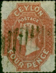 Ceylon 1861 4d Rose-Red SG30 Fine Used