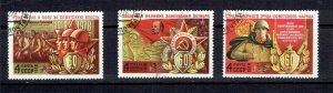 RUSSIA - 1978 USSR MILITARY FORCES - SCOTT 4637 TO 4639 - USED