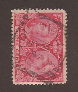CANADA #53 USED SQUARED CIRCLE CANCEL JUBILEE FULLY DATED