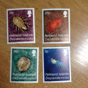 Falkland Islands Dependencies  # 1L76-1L79  MNH