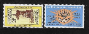 South Africa 1965 Tercentenary of Dutch Reformed Church Sc 308-309 MNH A2820
