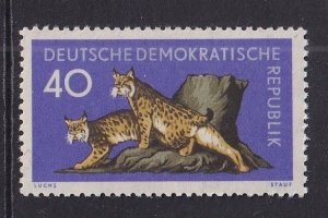 German Democratic Republic  DDR  #475 MNH  1959 lynx 40pf