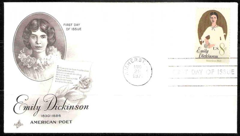 U.S. 1436 Emily Dickinson FDC (ArtCraft)