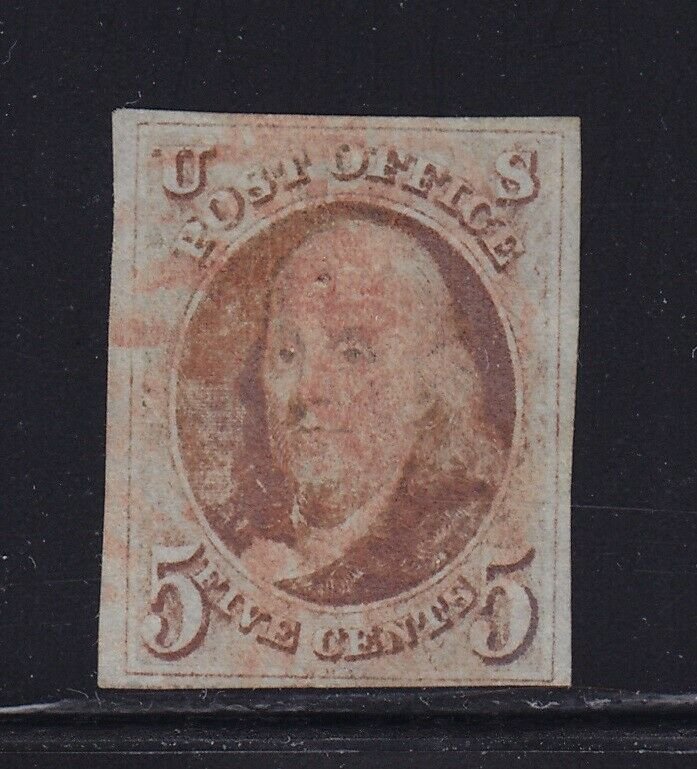 1 VF+ used neat red cancel with nice color cv $ 400 ! see pic !