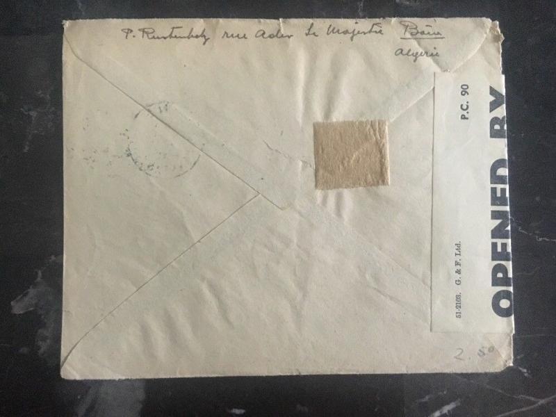 1943 Constantine Algeria Dual Censored cover to The Red Cross Geneva Switzerland