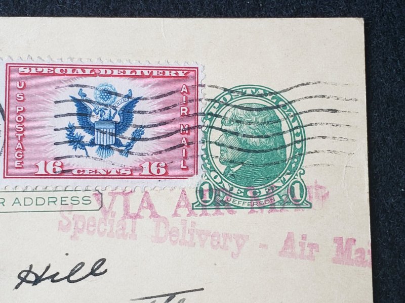 UX27. Jefferson, 1 cent, US Postal Cards.  Cancelled.VF cond.