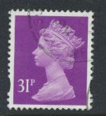 GB QE II Machin - SG Y1695   Used  31p  lighter shade of Deep mauve