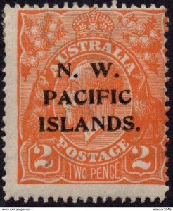 NEW GUINEA 1921 2d Orange, Stamp of Australia opt with N.W Pacific Islands SG...