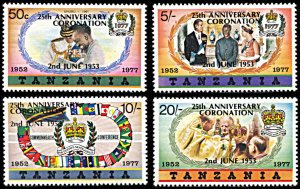 Tanzania 99-102, MNH, 25th Anniversary of Coronation of Queen Elizabeth II