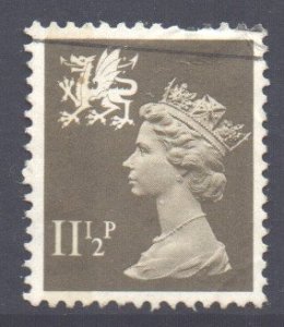 GB Regional Wales, 1971 Machin 11.1/2p used