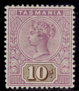 AUSTRALIA - Tasmania QV SG224, 10s mauve & brown, NH MINT. Cat £200.