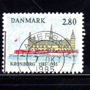 DENMARK #783  1985  KRONBORG CASTLE 400TH ANNIV.       F-VF  USED  a