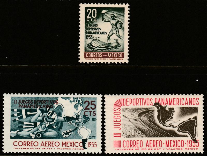 MEXICO 890, C227-C228, Second Pan American Games. MINT, NH (60)