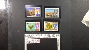 Bahrain 1970 Anniversaries Scott# 173-176 complete MNH XF set of 4