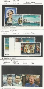 South Georgia, Postage Stamp, #41-43, 48-50, 157-161 Mint NH, 1975-92, JFZ
