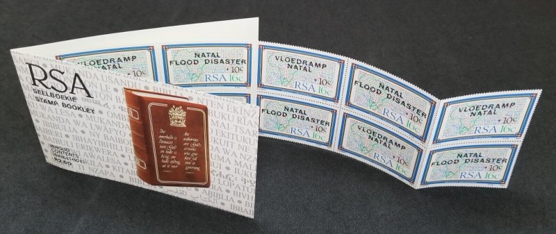 *FREE SHIP South Africa Natal Flood Disaster Overprint 1987 Relief (booklet) MNH