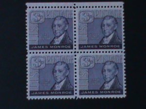 ​UNITED STATES-1958-SC#1105 JAMES MONROE-BLOCK-MNH-VF 66 YEARS OLD-LAST ONE