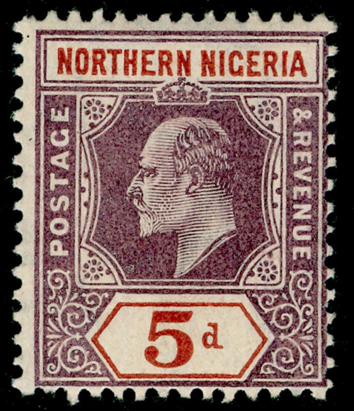 NORTHERN NIGERIA SG24, 5d dull purple & chestnut, LH MINT. Cat £32. 