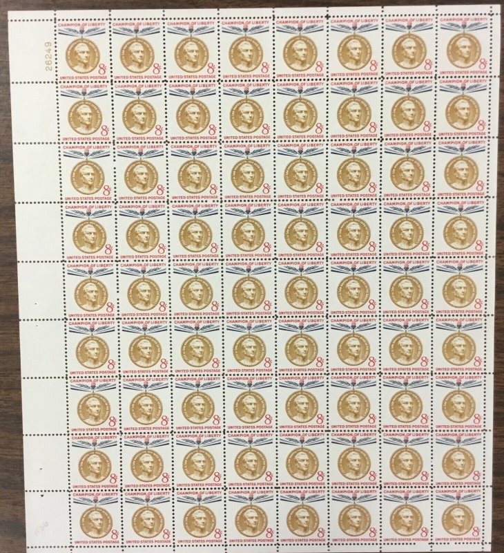 1126   Jose de San Martin, South America.  MNH 8¢ sheet of 72.   Issued in 1959.