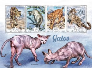 GUINEA BISSAU - 2014 - Wild Cats - Perf 4v Sheet - Mint Never Hinged