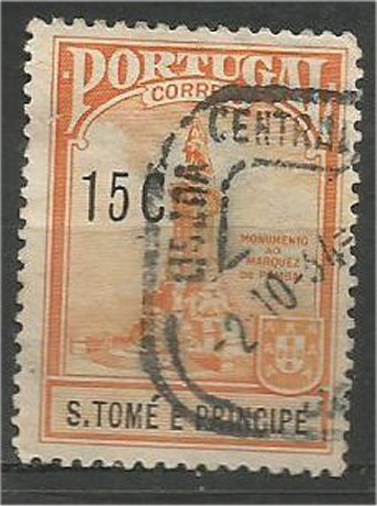 ST. THOMAS AND PRINCE, 1925, used 15c,  Kingstown Scott RA3