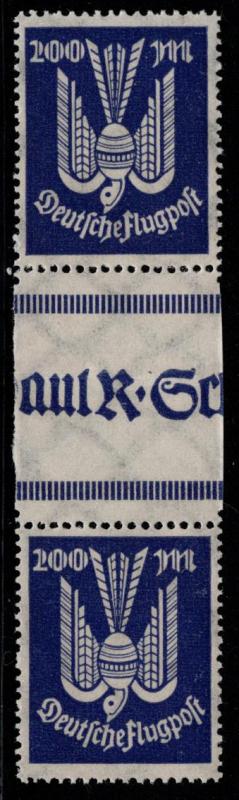Germany Scott # C19, gutter pair, mint nh, se-tenant, Mi# 267ZS