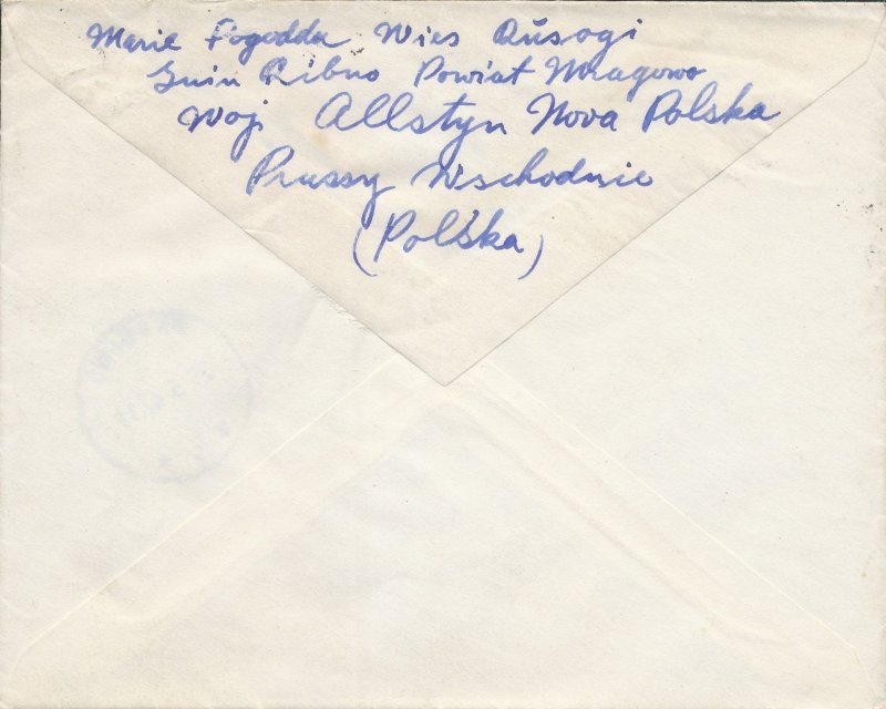 Poland # B51 on Cover - 1947 postmarks