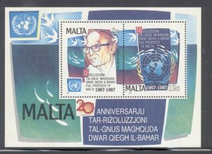 Malta Sc 709 1987 Peaceful Sea stamp sheet mint NH