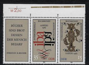 Germany DDR Scott # 2264, 2263 + Label, mint nh, se-tenant, WZd532