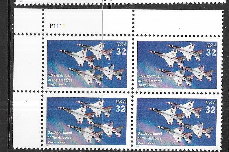 US#3167 32c Air Force 50th Anniv. Plate Block of 4 (MNH) CV $2.60