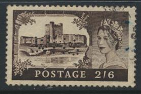 GB SG 595 Perfin  WHS  SC# 371 Used  perf 11 x 11.8 DLR printing   see details