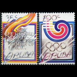 ARUBA 1988 - Scott# 38-9 Olympics Set of 2 NH
