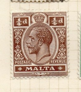 Malta 1914 Early Issue Fine Mint Hinged 1/4d. NW-184868
