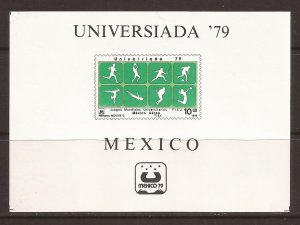 1979 Mexico - Sc C614 - MNH VF - Mini Sheet - Sports