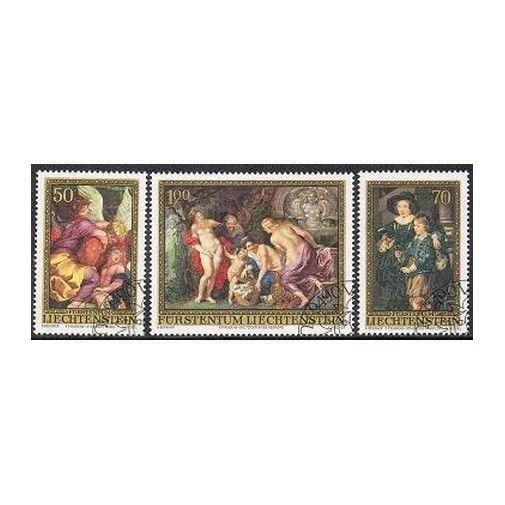 Liechtenstein 595-597,CTO.Michel 655-657. Peter Paul Rubens,paintings.1976.