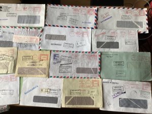 Italy collection Banking meter mail  covers 14 items Ref A2025