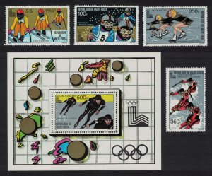 Upper Volta Winter Olympic Games 1980 Winners 4v+MS 1980 MNH SC#533-536