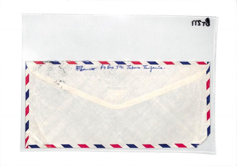 BT277 1978 Tanzania *Tabora* Commercial Air Mail Cover {samwells}PTS