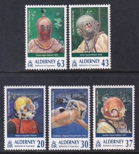 Alderney 114-118 Diving MNH VF