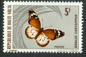 BURKINA FASO / UPPER VOLTA 1971 5fr BUTTERFLIES & MOTH Issue Sc 247 MNH