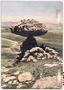  BN204 1934 Basutoland KGV Franking Postcard *Mushroom Rock* PPC Switzerland