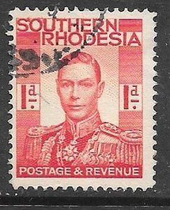 Southern Rhodesia 43: 1d George VI, used, F-VF