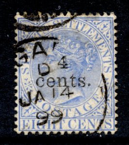 Straits Settlements Stamp #91  USED FU SINGLE