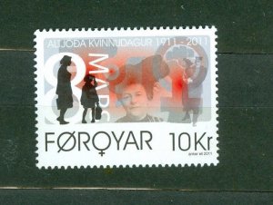 Faroe Islands. 2011 Mnh. International Woman's Day. 10 Kr.