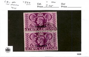 Great Britain, Postage Stamp, #529 Pair Used, 1948 Offices Morocco (AE)