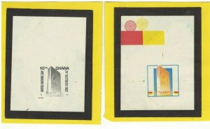 Ghana #312 UN Day 2v. Proofs mounted on cards