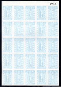BCL63, van Dam, $1 MNH, Pane of 25, BC Law Revenue, 1981, Canada