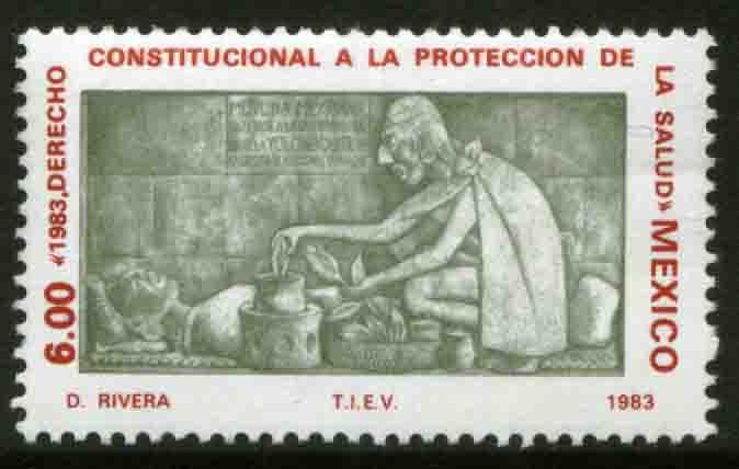 MEXICO 1313, Constitutional Right Health Protection MINT, NH. F-VF.