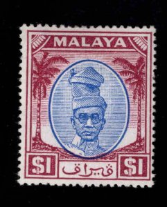 MALAYA Perak Scott 117 MH* Sultan Yussuf Izuddin Shah stamp