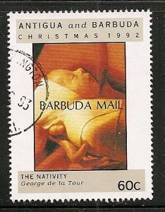 Barbuda 1992 Christmas overprint stamp used scott # 1326